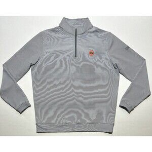 Peter Millar Pullover Mens Large Perth Stretch Golf Crown Sport Embroidered EUC